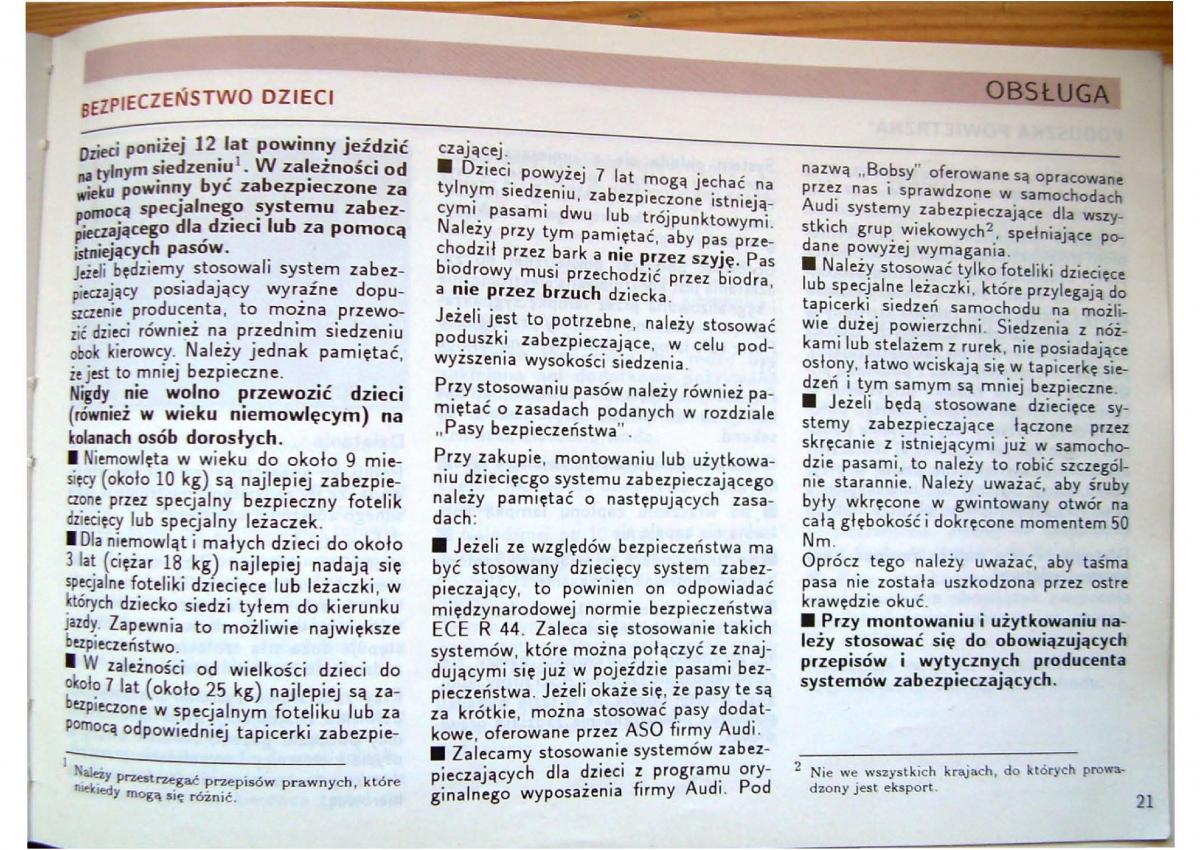 Audi 80 B4 instrukcja obslugi / page 23