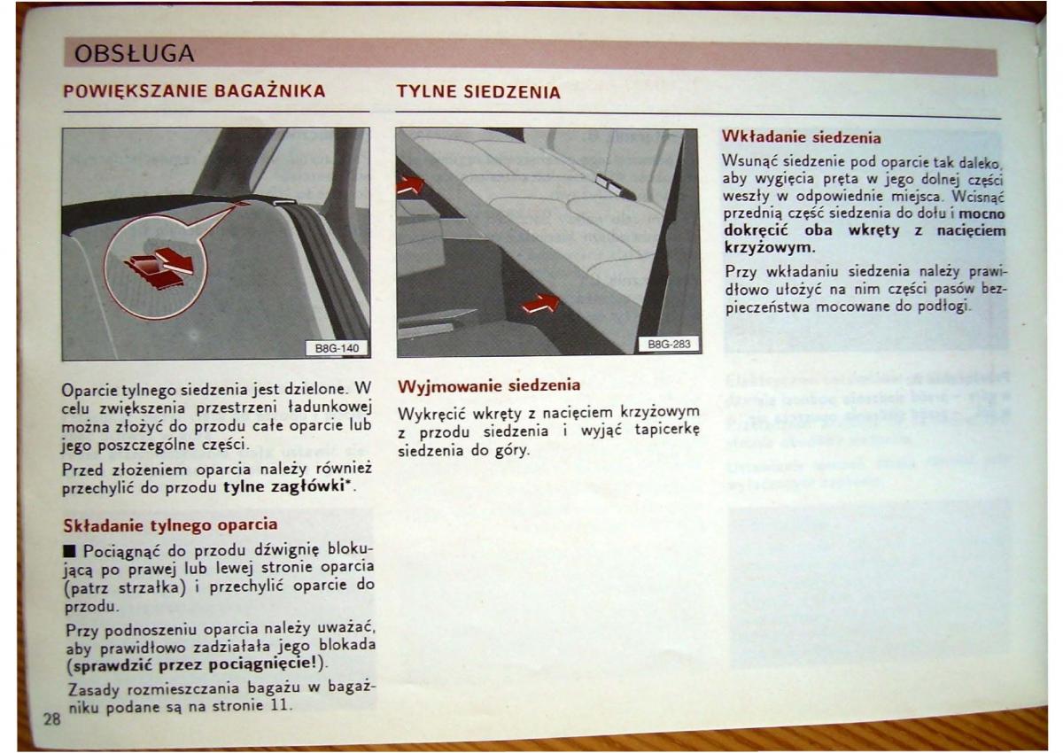 Audi 80 B4 instrukcja obslugi / page 30