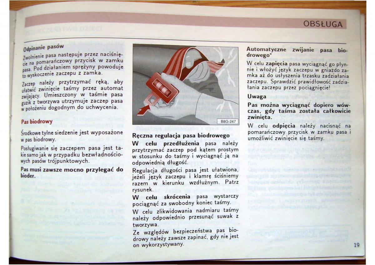 Audi 80 B4 instrukcja obslugi / page 21