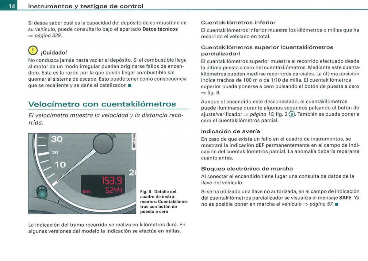 Audi A3 II 2 8P owners manual manual del propietario / page 16