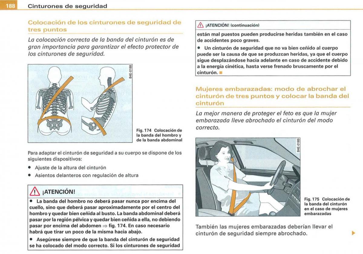 manual Audi A3 Audi A3 II 2 8P owners manual manual del propietario / page 190