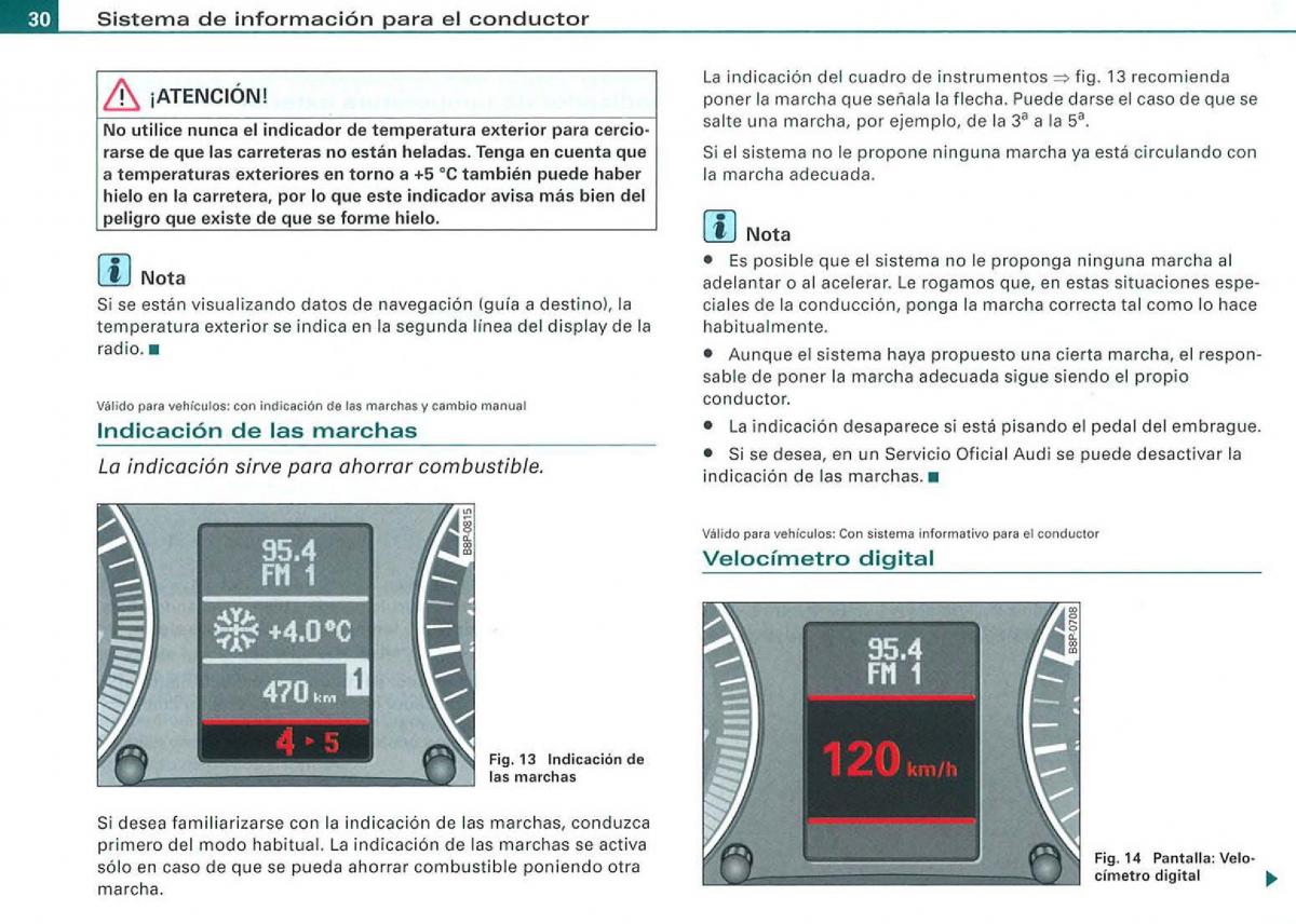 Audi A3 II 2 8P owners manual manual del propietario / page 32