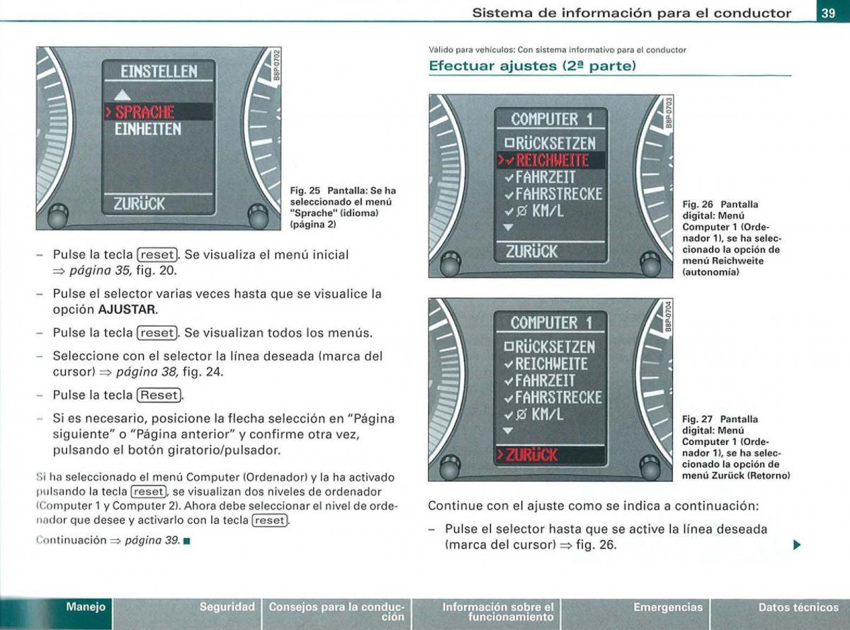 Audi A3 II 2 8P owners manual manual del propietario / page 41