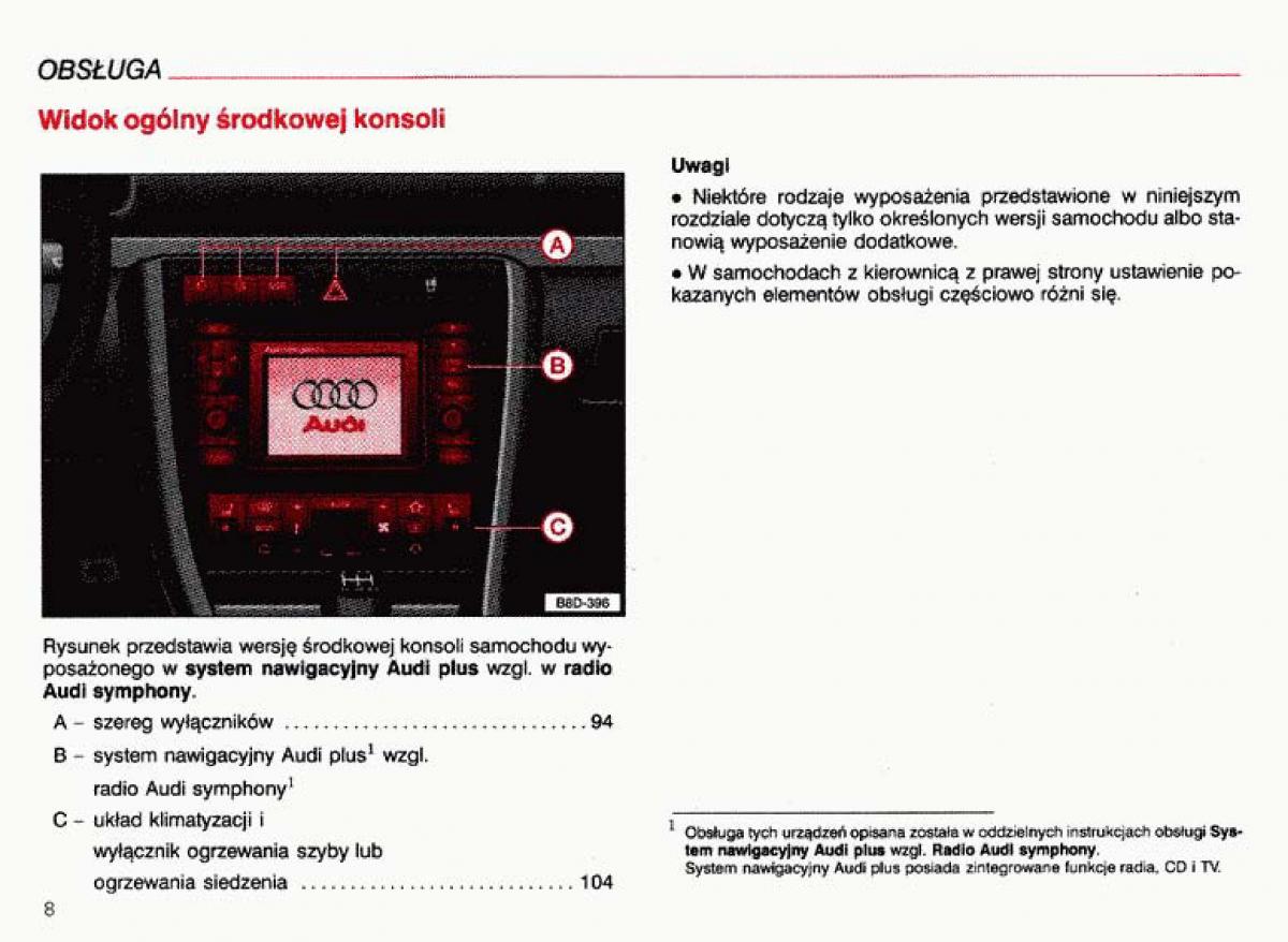 manual  Audi A4 B5 8D instrukcja / page 9