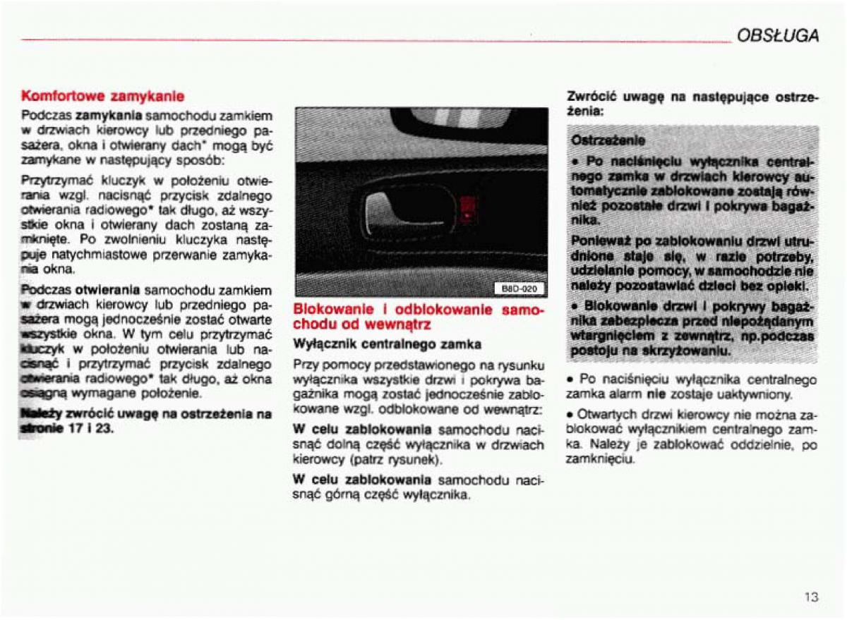 manual  Audi A4 B5 8D instrukcja / page 14