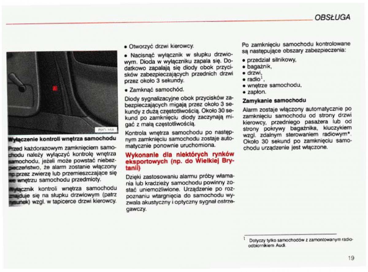 Audi A4 B5 8D instrukcja obslugi / page 20