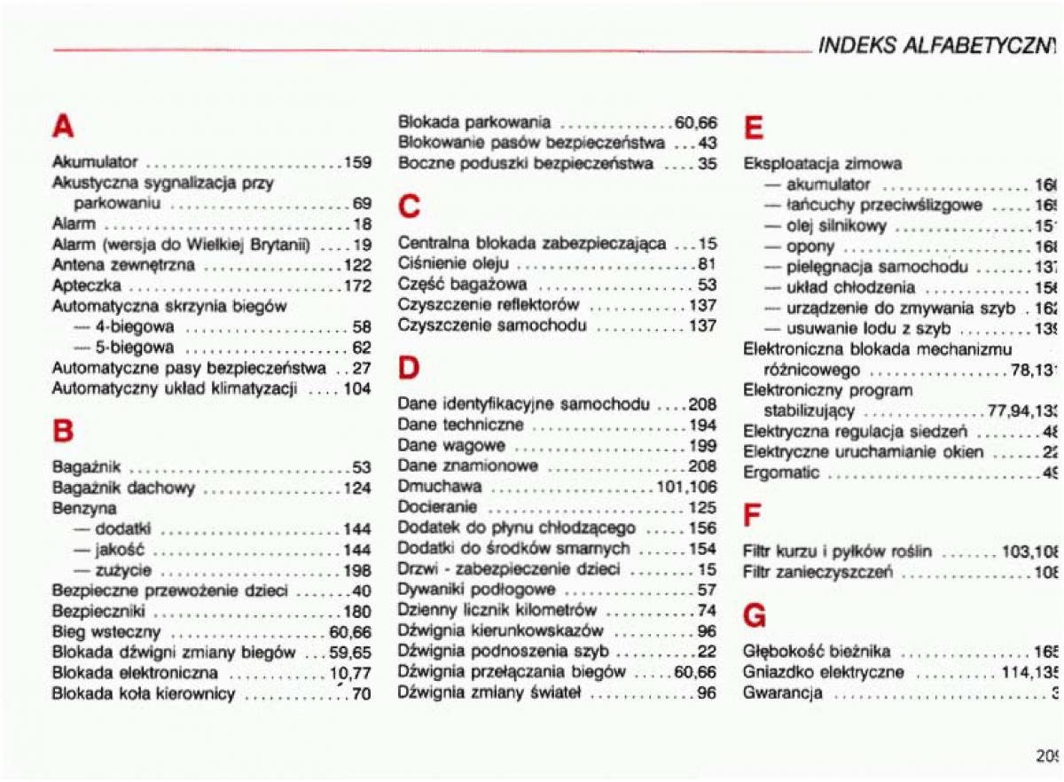 Audi A4 B5 8D instrukcja obslugi / page 210