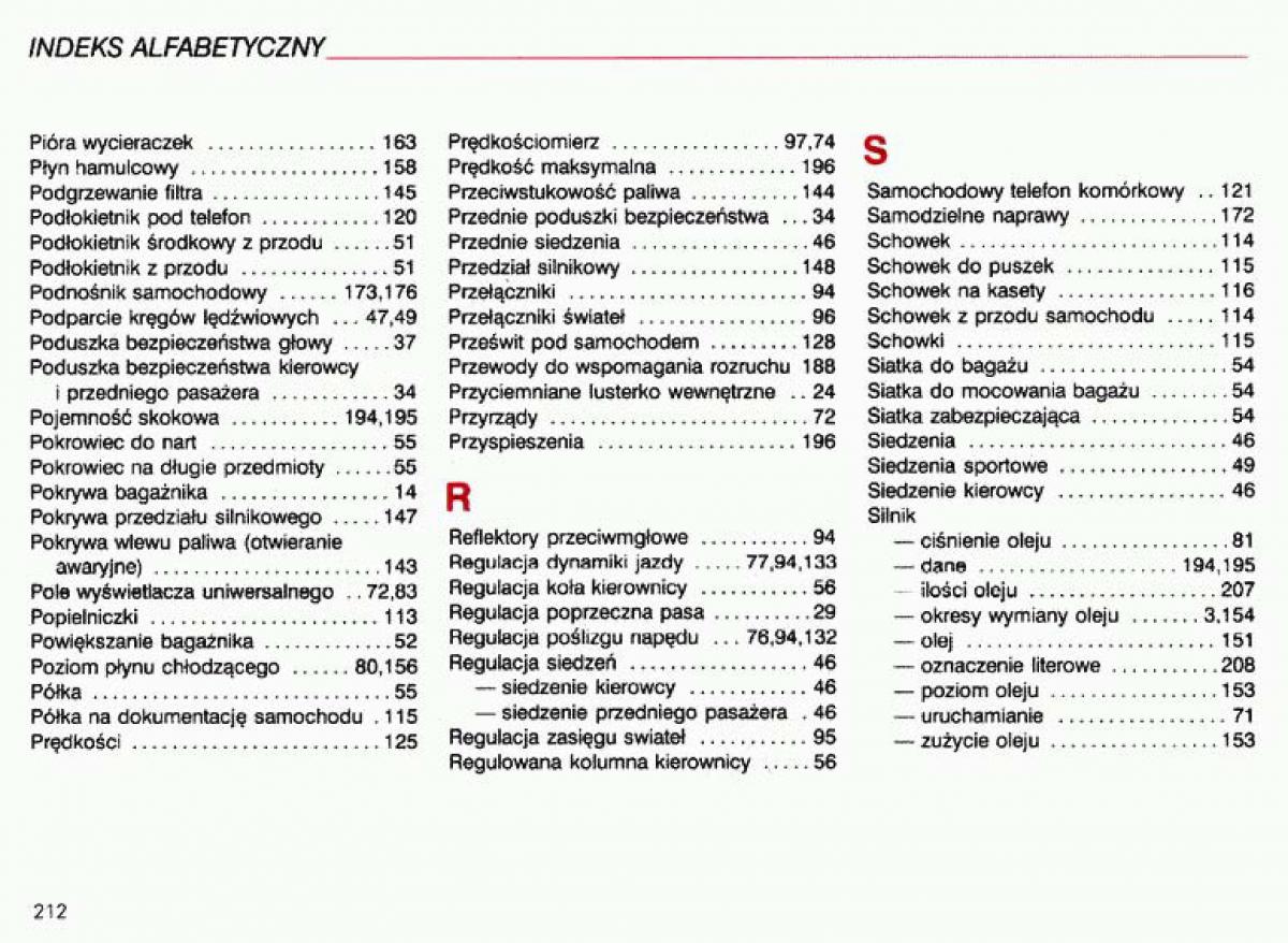 manual  Audi A4 B5 8D instrukcja / page 213