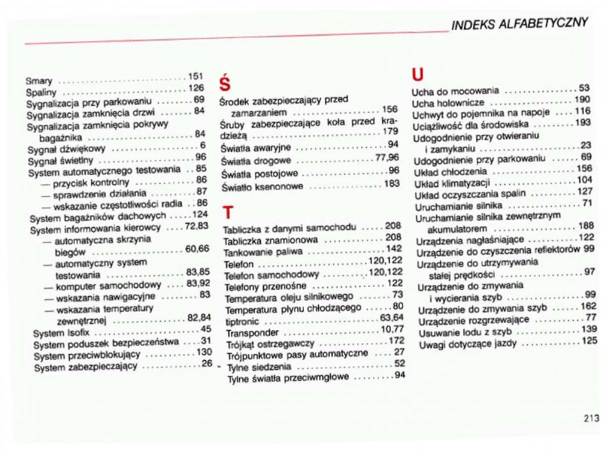 Audi A4 B5 8D instrukcja obslugi / page 214