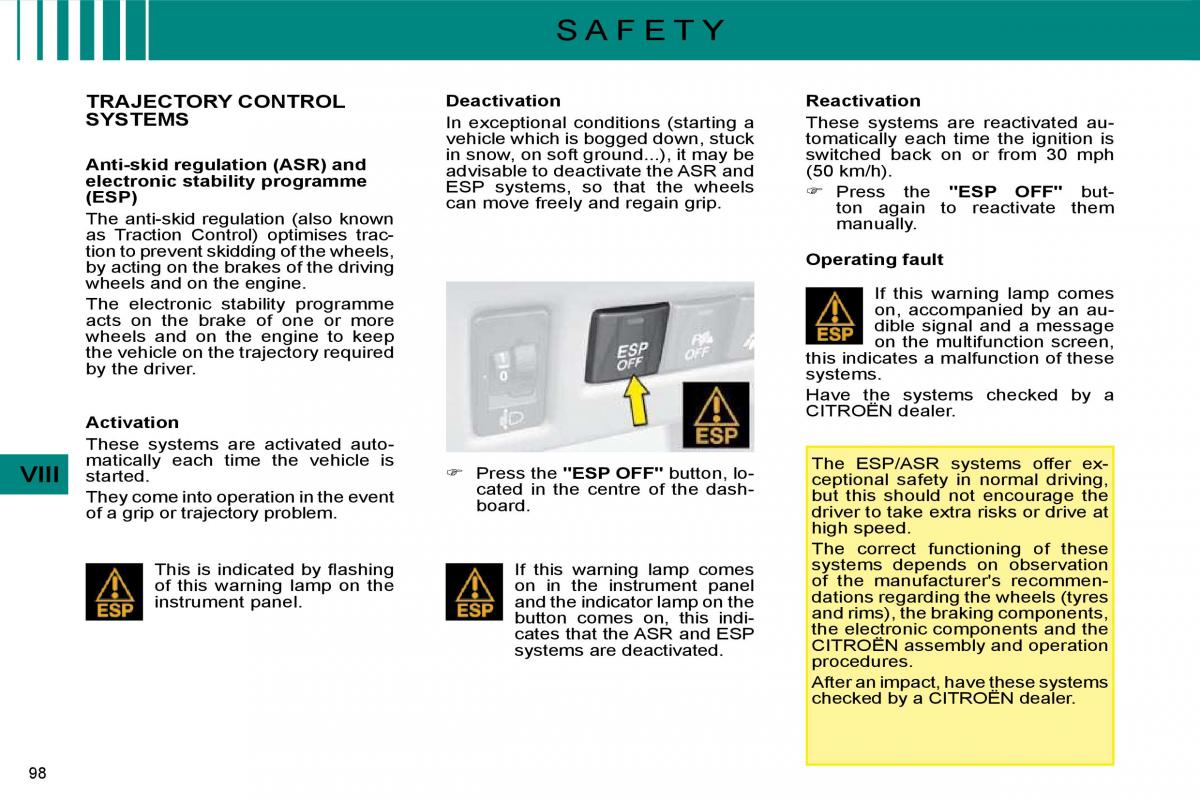 Citroen C4 I 1 owners manual / page 101