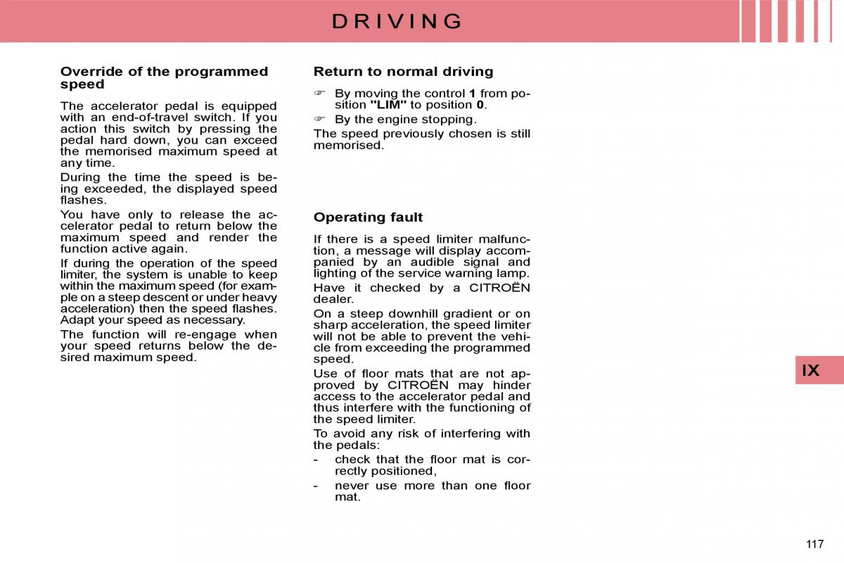 Citroen C4 I 1 owners manual / page 122
