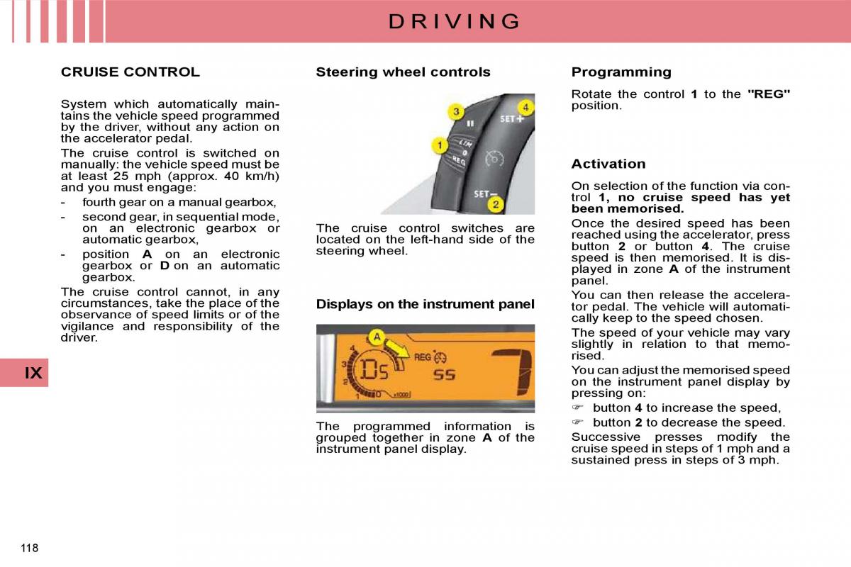 Citroen C4 I 1 owners manual / page 123