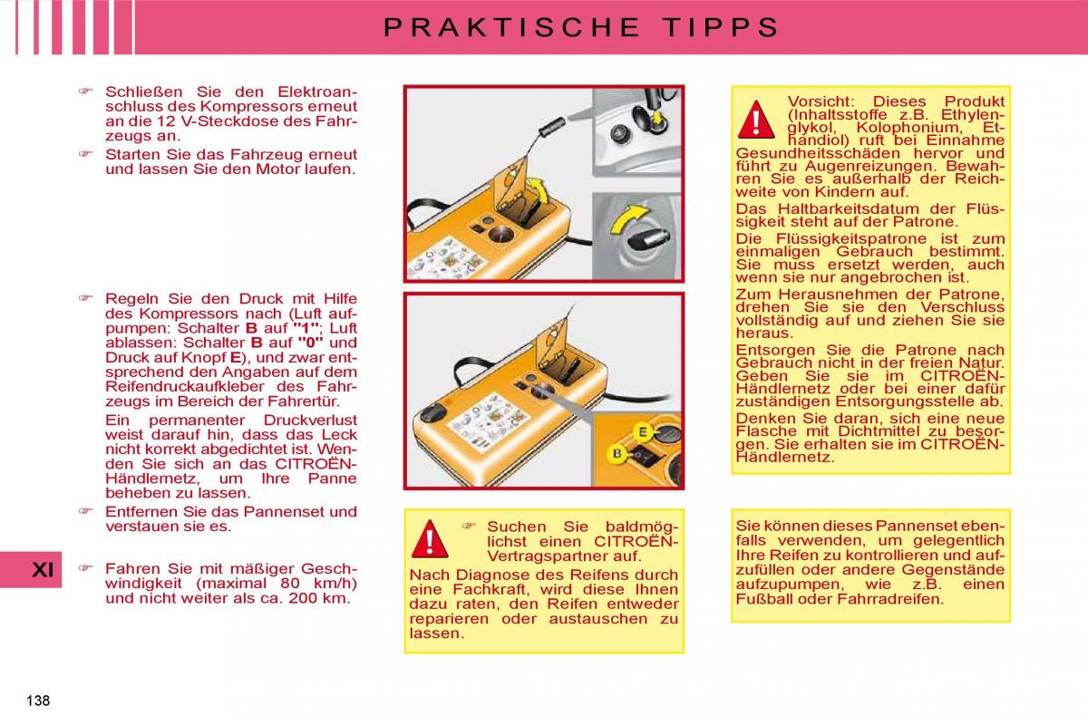 manual  Citroen C4 I 1 owners manual Handbuch / page 276