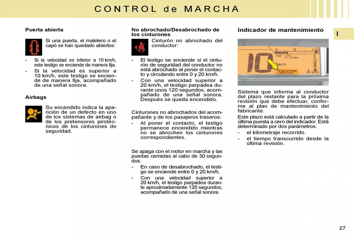 Citroen C4 I 1 owners manual manual del propietario / page 11