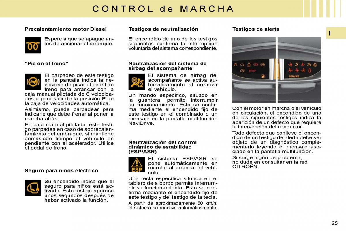 Citroen C4 I 1 owners manual manual del propietario / page 4