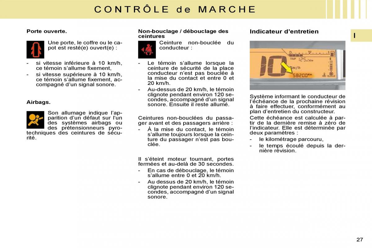 Citroen C4 I 1 owners manual manuel du proprietaire / page 11