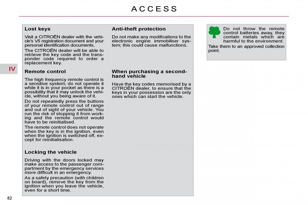 citroen c4 picasso i 1 owners manual / page 83