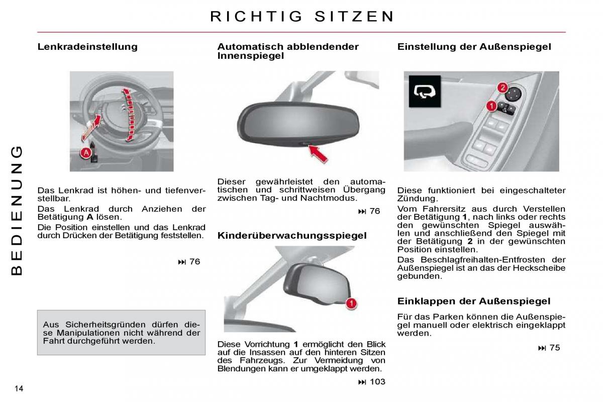 Citroen C4 Picasso I 1 owners manual Handbuch / page 11