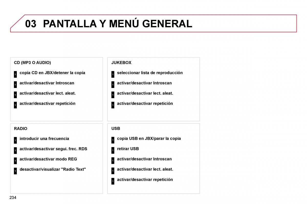 Citroen C4 Picasso I 1 owners manual manual del propietario / page 260