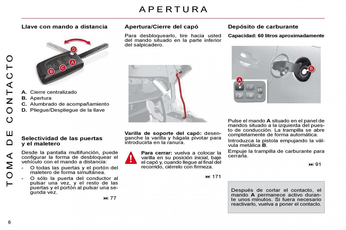 Citroen C4 Picasso I 1 owners manual manual del propietario / page 3