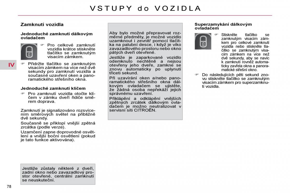Citroen C4 Picasso I 1 owners manual navod k obsludze / page 79