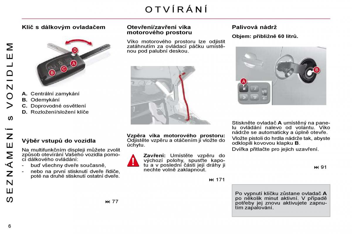 Citroen C4 Picasso I 1 owners manual navod k obsludze / page 3