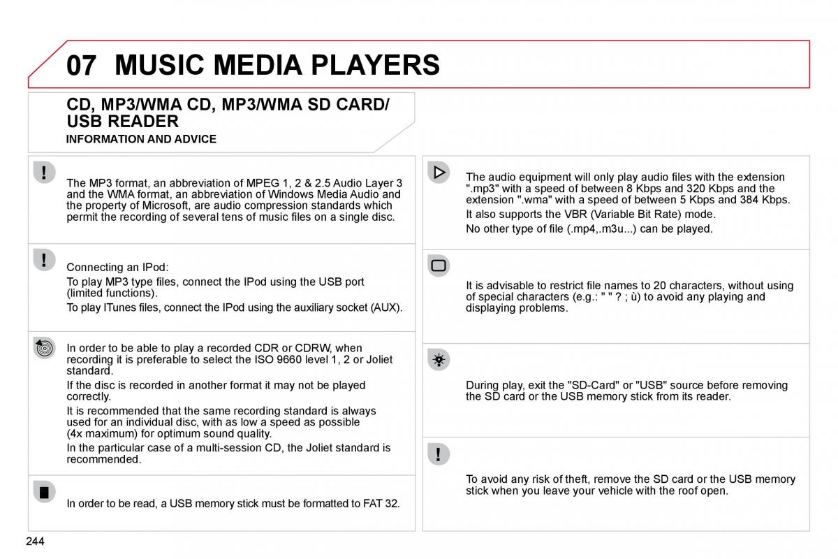 Citroen C5 II 2 owners manual / page 265