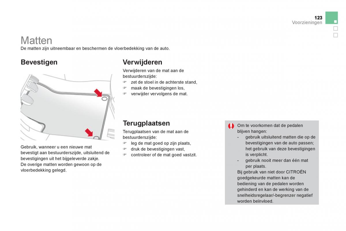 manual Citroen DS3 Citroen DS3 owners manual handleiding / page 125