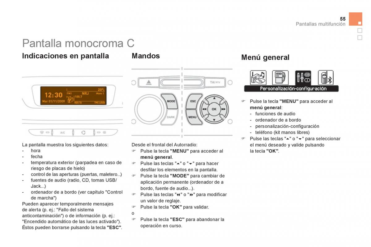 Citroen DS3 owners manual manual del propietario / page 57