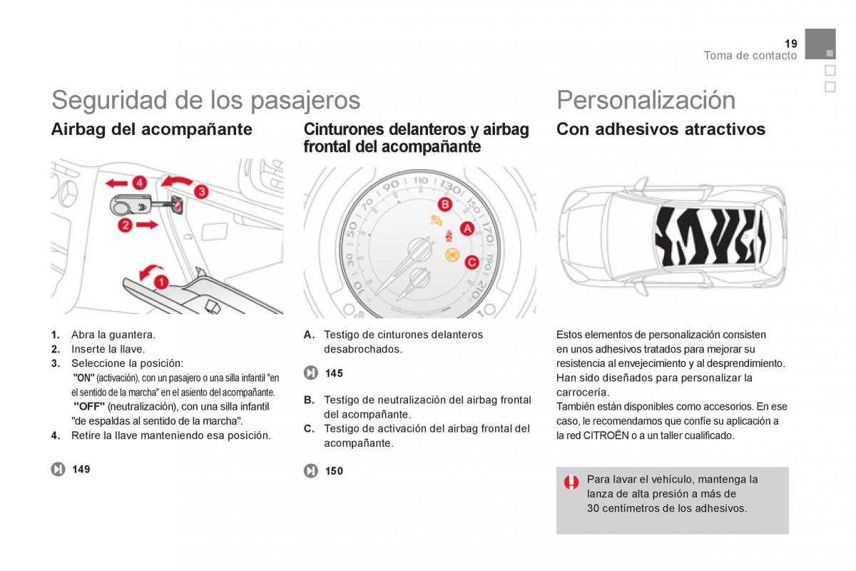Citroen DS3 owners manual manual del propietario / page 21