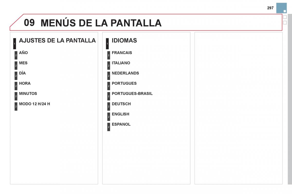 Citroen DS3 owners manual manual del propietario / page 299