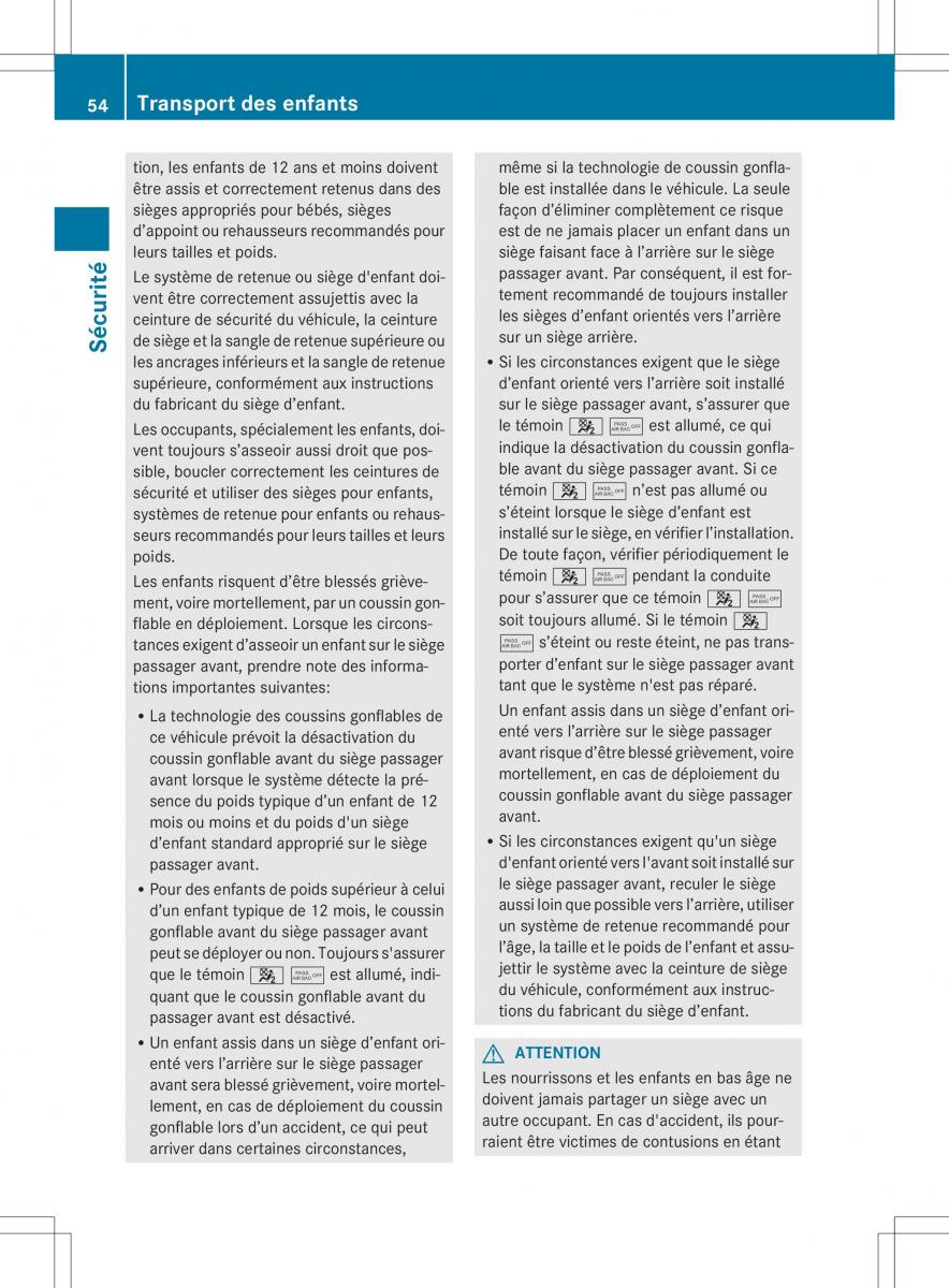 Mercedes Benz B Class W246 owners manual manuel du proprietaire / page 57