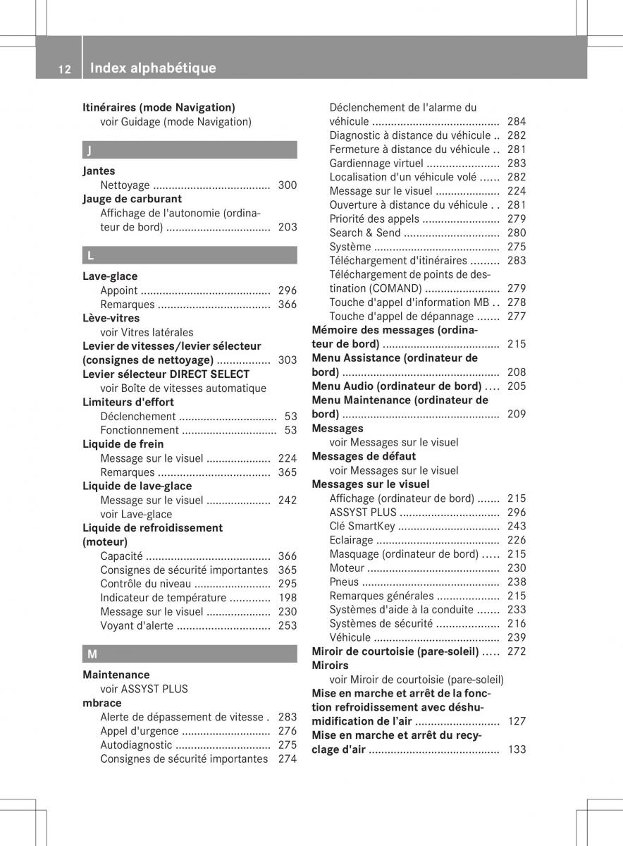 Mercedes Benz B Class W246 owners manual manuel du proprietaire / page 15