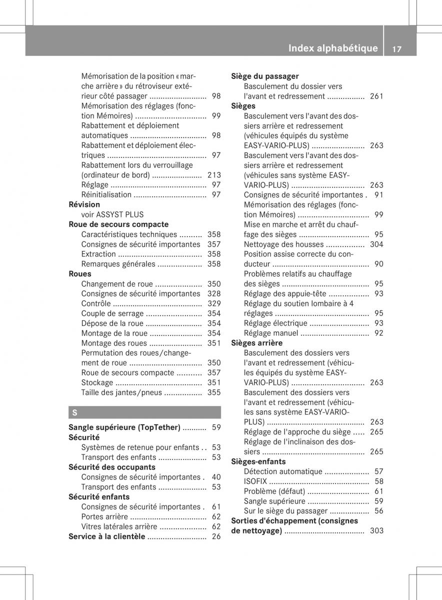 Mercedes Benz B Class W246 owners manual manuel du proprietaire / page 20