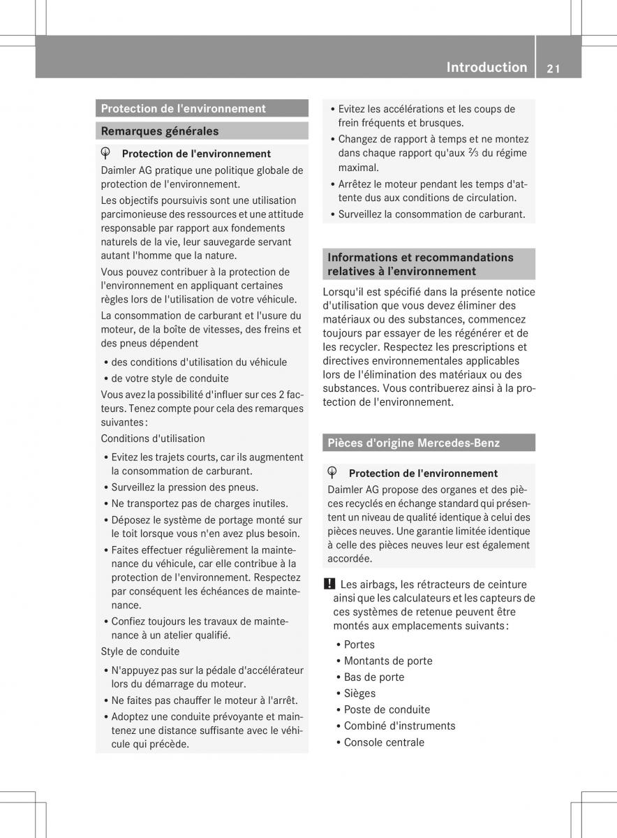Mercedes Benz B Class W246 owners manual manuel du proprietaire / page 24