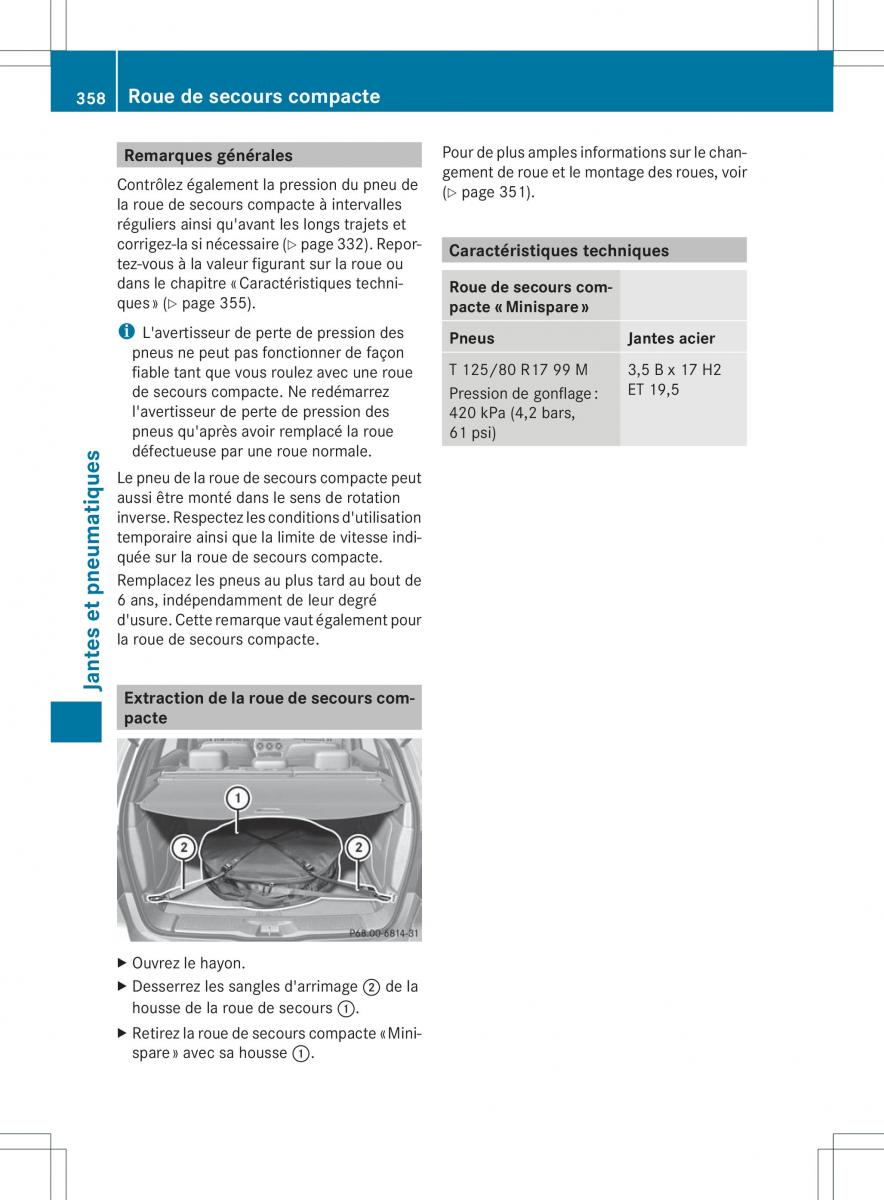 Mercedes Benz B Class W246 owners manual manuel du proprietaire / page 361