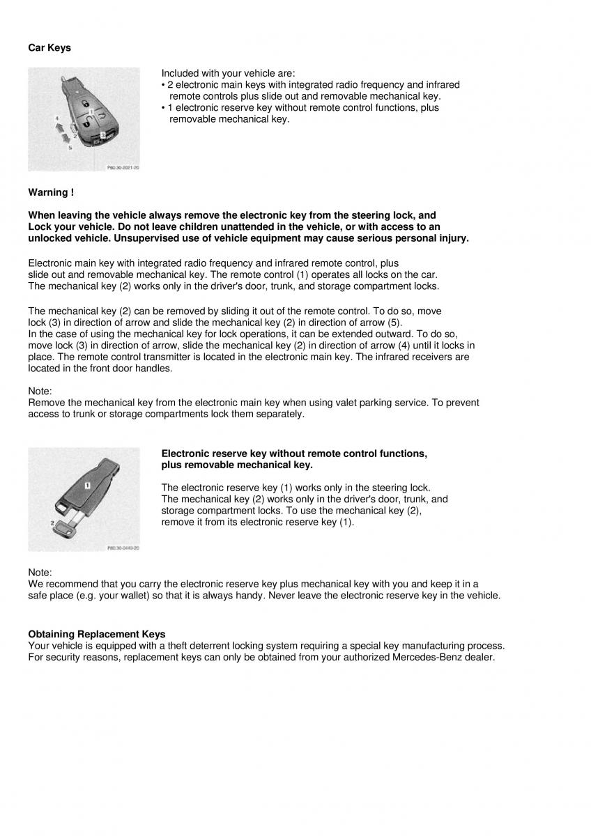 Mercedes Benz C Class W202 owners manual / page 19