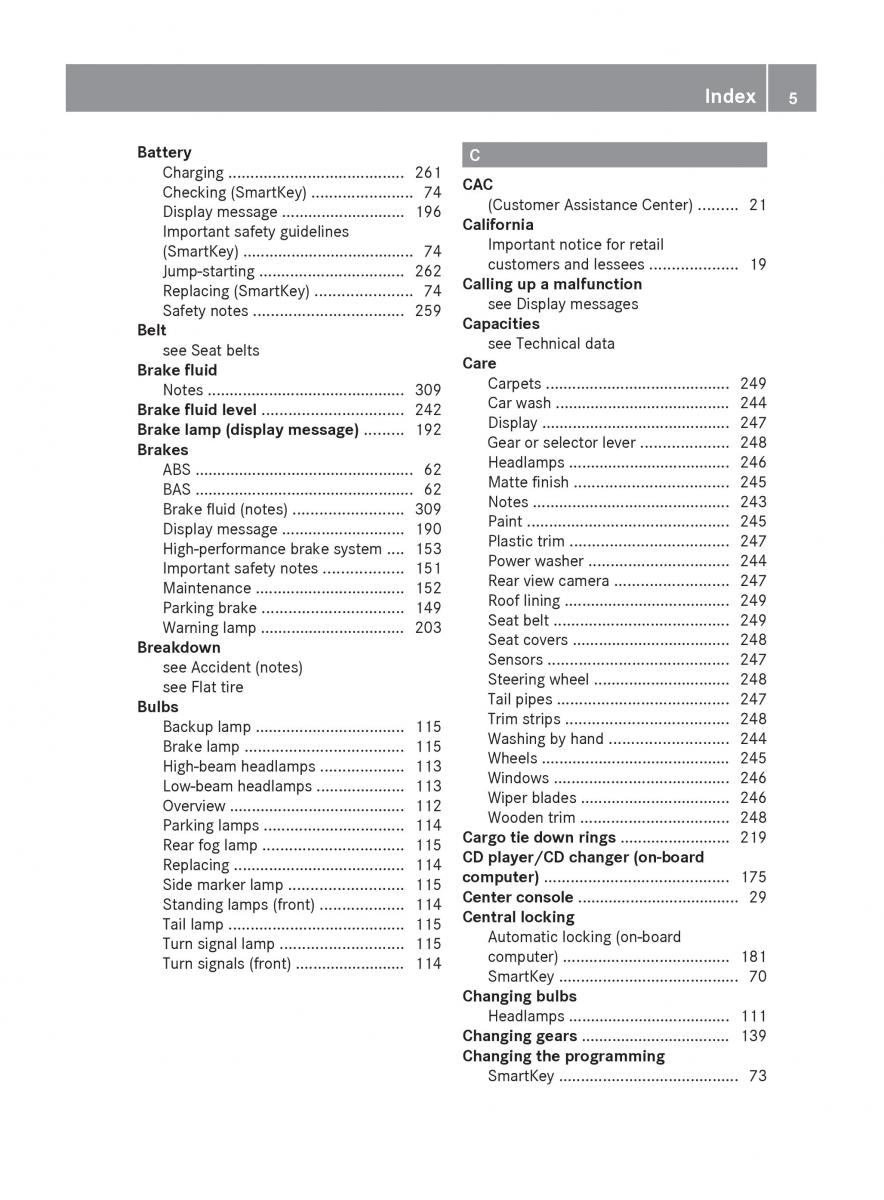 manual  Mercedes Benz C Class W204 owners manual / page 7