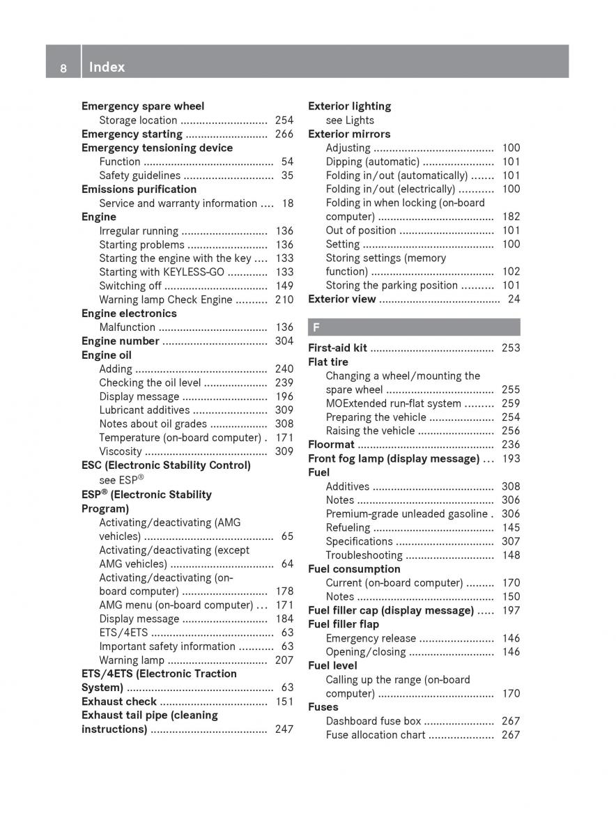 manual  Mercedes Benz C Class W204 owners manual / page 10