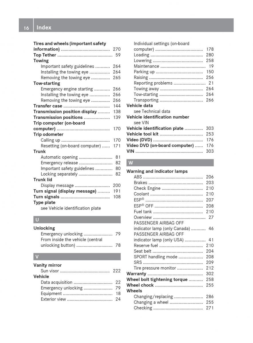 manual  Mercedes Benz C Class W204 owners manual / page 18