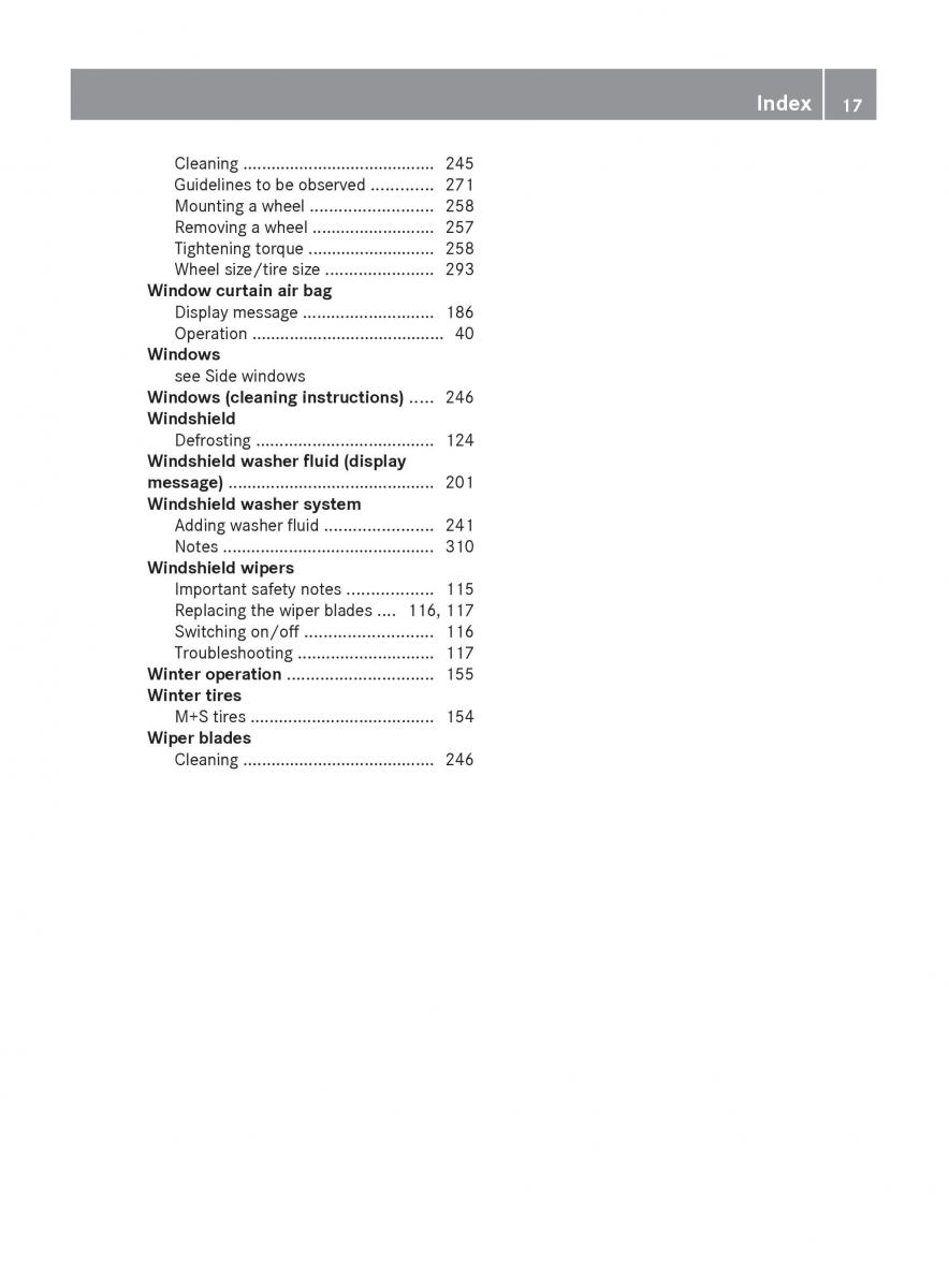 manual  Mercedes Benz C Class W204 owners manual / page 19