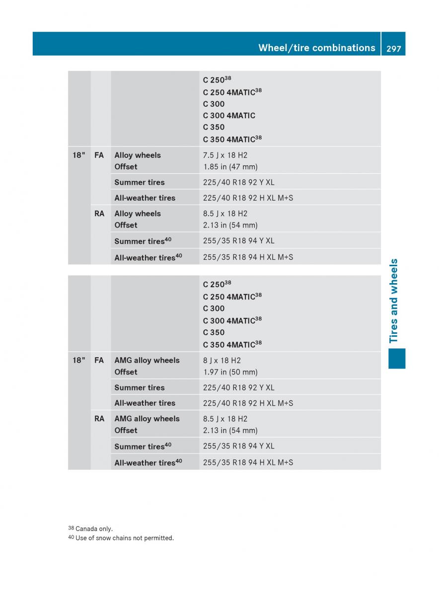Mercedes Benz C Class W204 owners manual / page 299