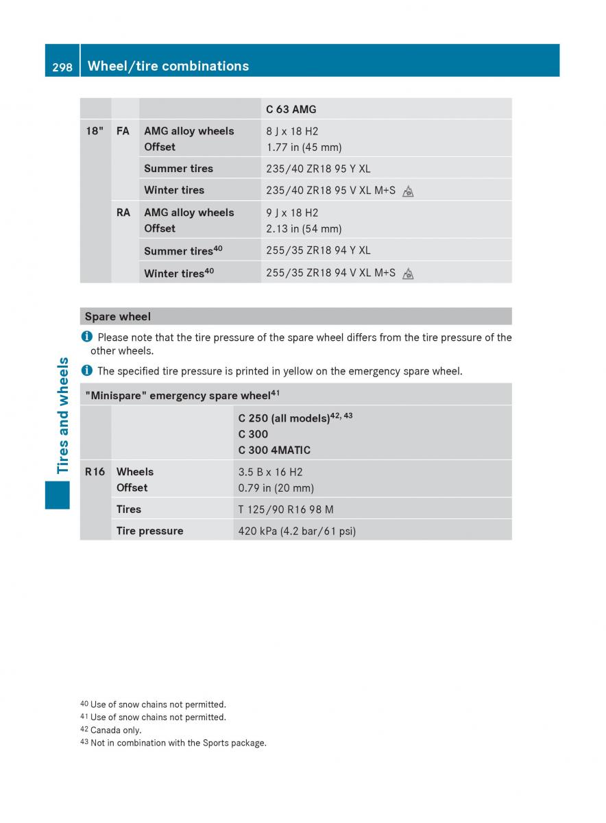 mercedes benz c class w204 owners manual / page 300