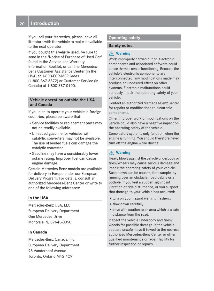 Mercedes Benz C Class W204 owners manual / page 22