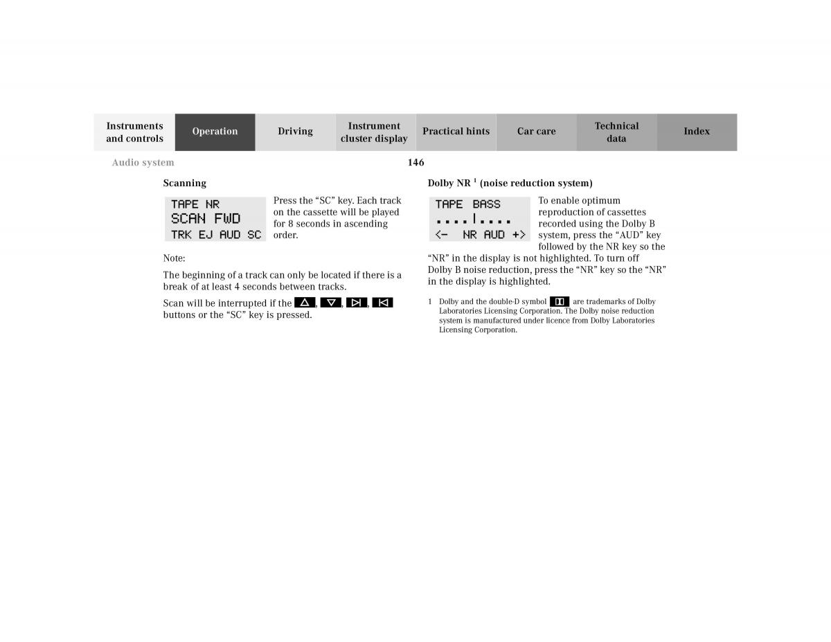 Mercedes Benz E Class W210 owners manual / page 149