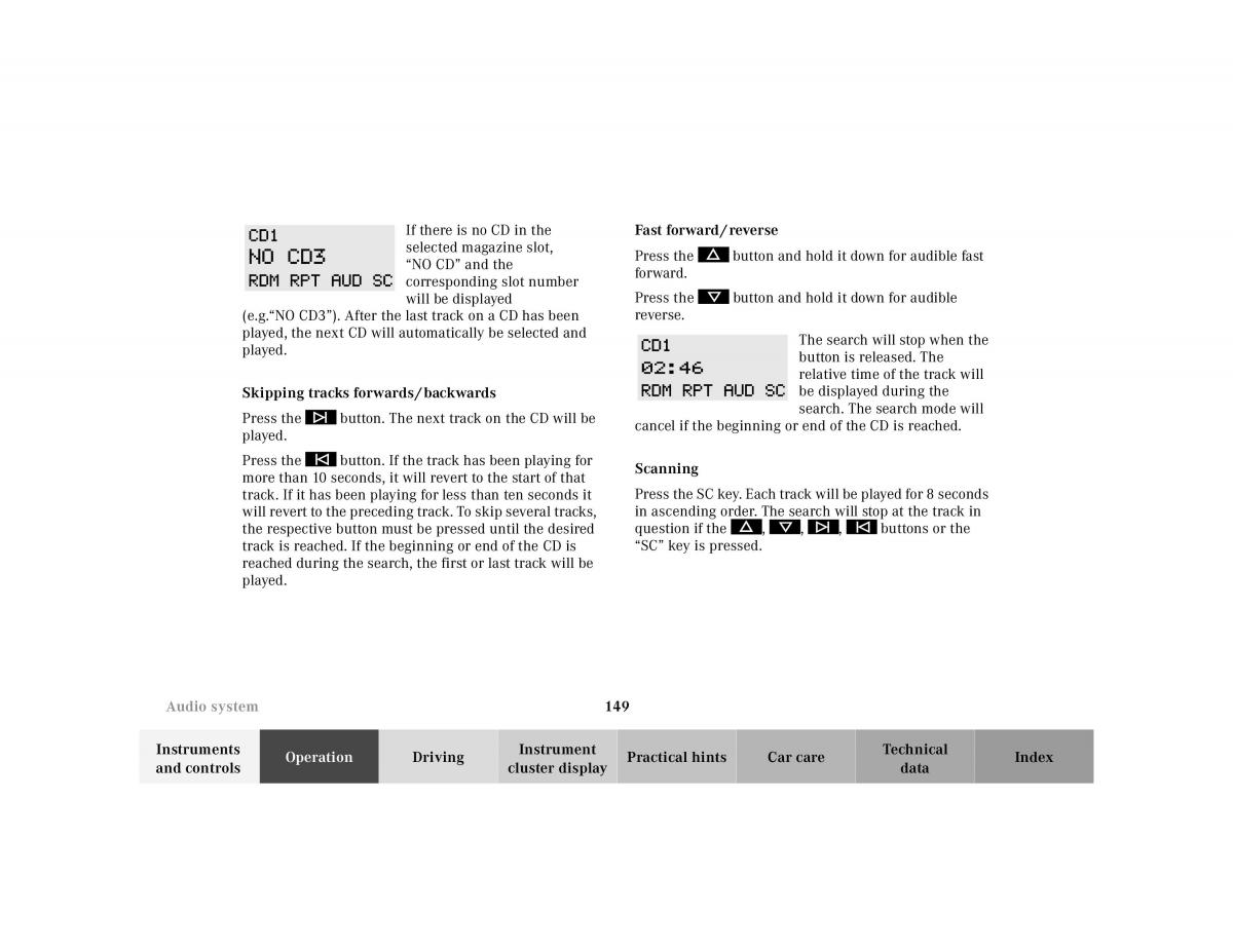 Mercedes Benz E Class W210 owners manual / page 152