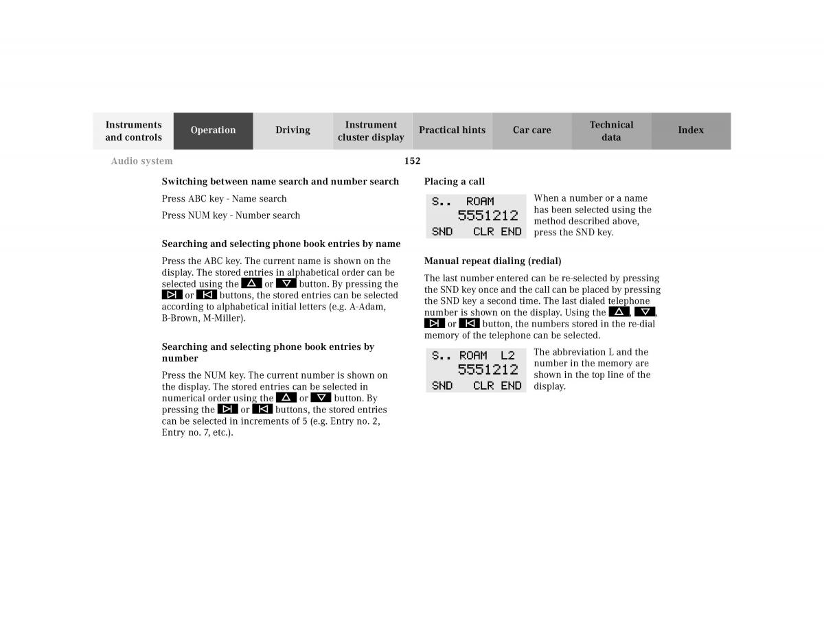 Mercedes Benz E Class W210 owners manual / page 155