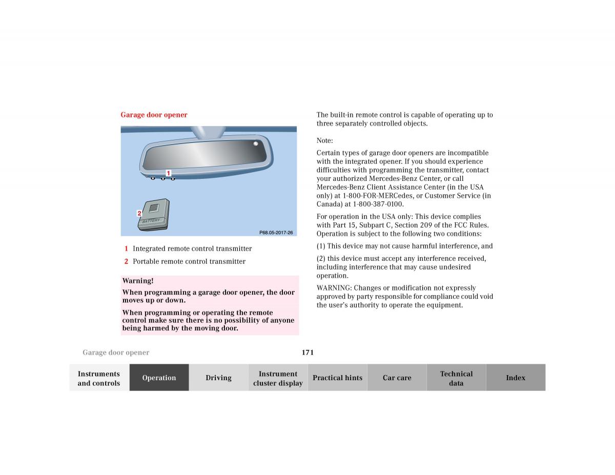 Mercedes Benz E Class W210 owners manual / page 174