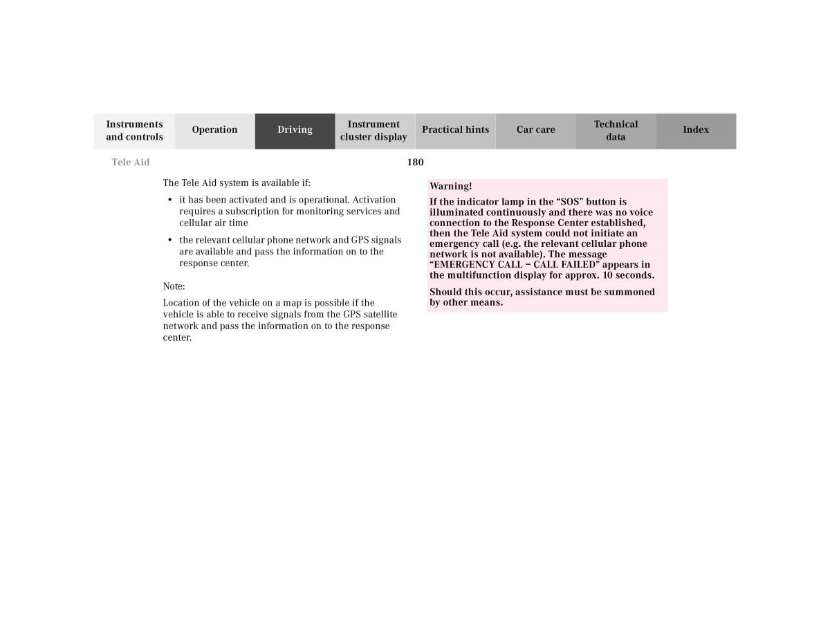 Mercedes Benz E Class W210 owners manual / page 183