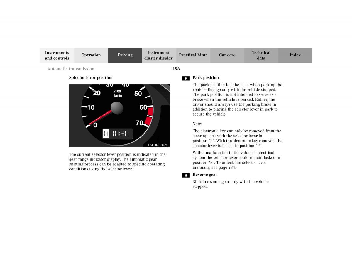 Mercedes Benz E Class W210 owners manual / page 199